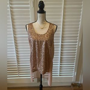 Glittery tunic tank
